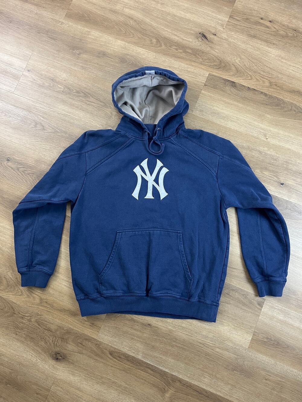Vintage New York Yankees MLB Hoodie Navy L